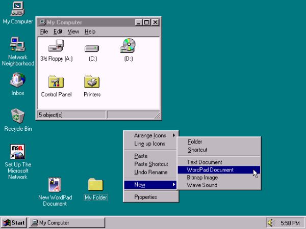 Windows 95桌面