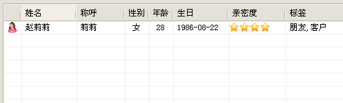 已经添加的关系人记录